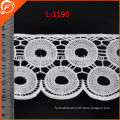 2014 fashion round 100%cotton embroidered lace trim for dress furniture